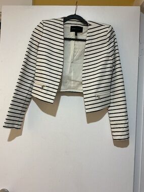 BCBG Max Azria Striped Cropped Jacket XS